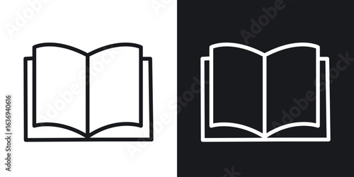 open book icon for apps, websites and graphic projects.