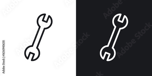 Wrench icon for apps, websites and graphic projects.