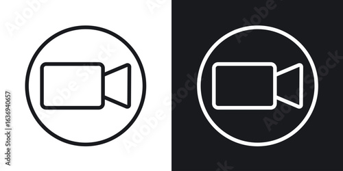 Video call icon for apps, websites and graphic projects.