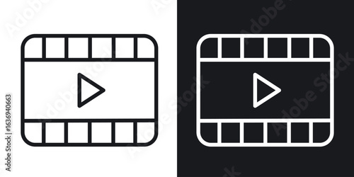 Video icon for apps, websites and graphic projects.
