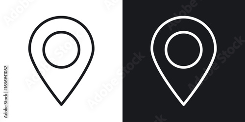 Pin icon for apps, websites and graphic projects.