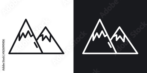 Mountain icon for apps, websites and graphic projects.