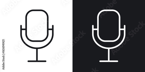 Microphone icon for apps, websites and graphic projects.