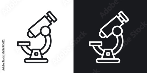 Microscope icon for apps, websites and graphic projects.