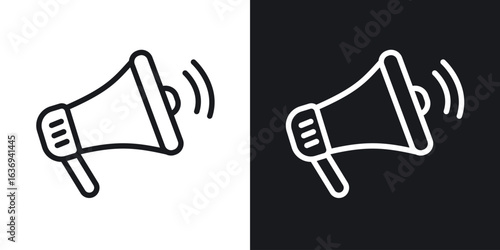 Megaphone icon for apps, websites and graphic projects.