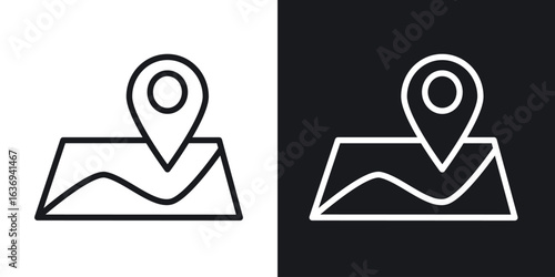 Map icon for apps, websites and graphic projects.