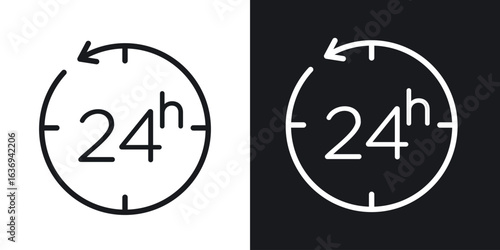 24 Hrs icon for apps, websites and graphic projects.