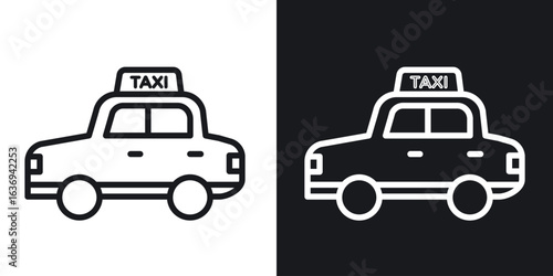 Taxi icon for apps, websites and graphic projects.