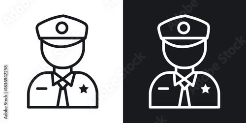 Police icon for apps, websites and graphic projects.
