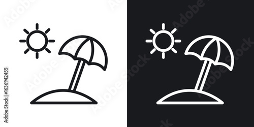 Beach icon for apps, websites and graphic projects.
