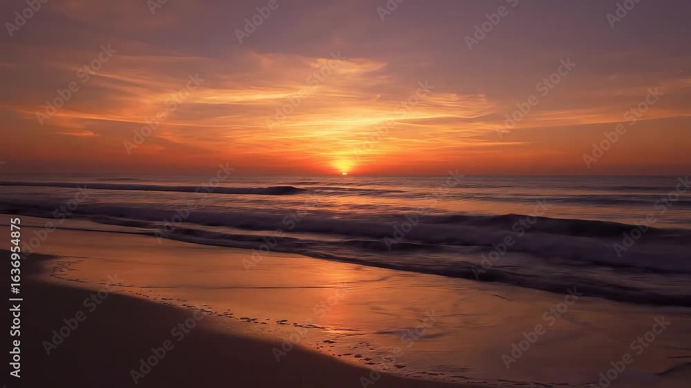 A Nature Sunset Beach Landscape A Nature Sunset Beach Landscape