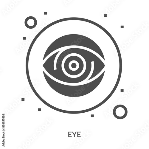 Eye Icon Line Style. Design Vector Illustration