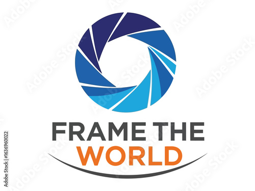 Frame the World: The emblem uses a camera lens aperture, representing the focus of image capturing and the world's views. The design showcases the vision of framing images.