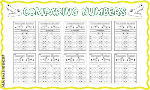 Greater Than and Less Than Comparing Worksheets