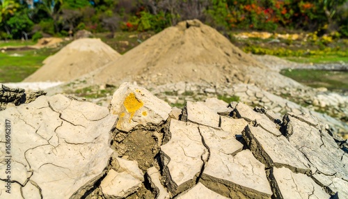 Wallpaper Mural Dried mud, cracked earth, mounds of sand Torontodigital.ca