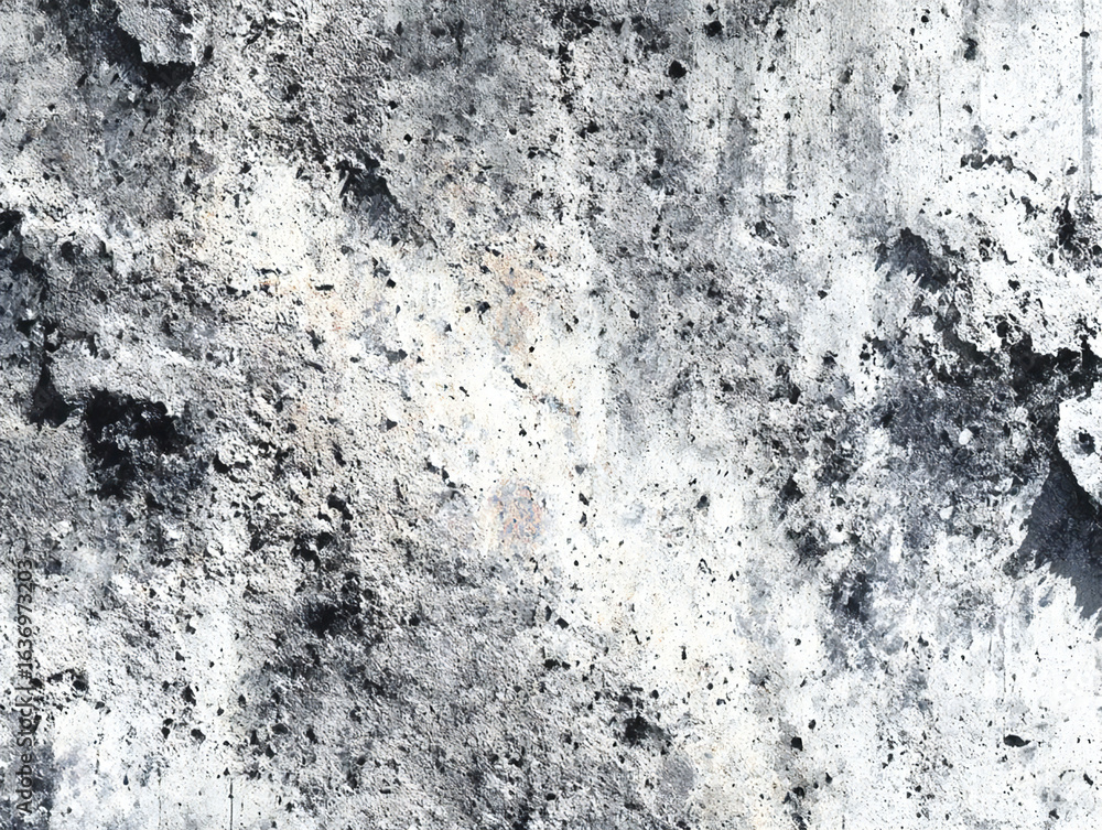 Fototapeta premium Grunge concrete wall texture with weathered stains, cracks, and rough surface pattern | concrete background, industrial texture, aged wall