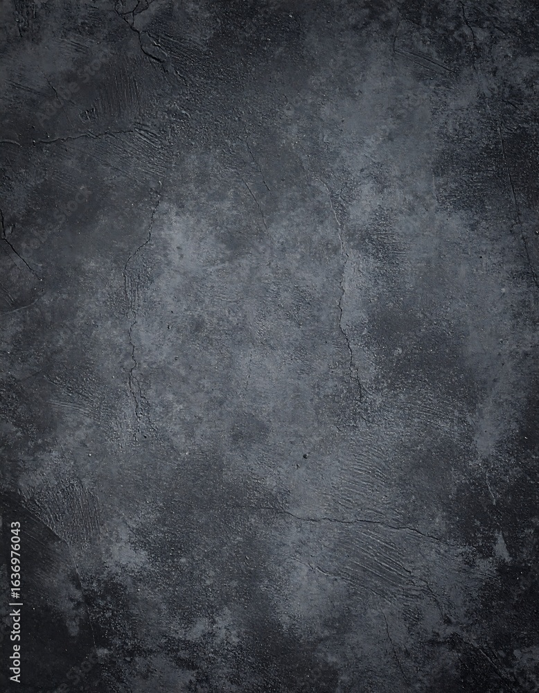 Fototapeta premium Dark, textured surface with varied shades of gray