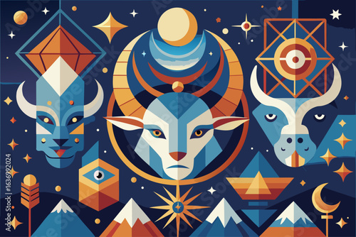 Mystical Celestial Zodiac Animal Constellation Art