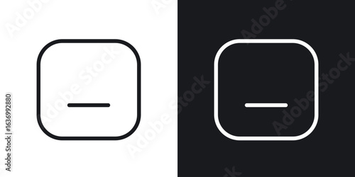 Window Minimize vector icon. Design graphic in outline style illustration.