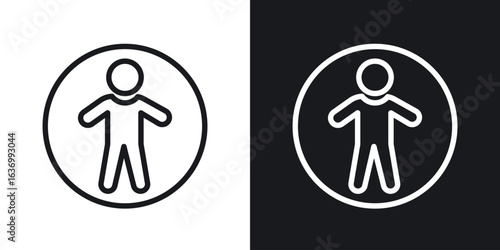 Universal access vector icon. Design graphic in outline style illustration.