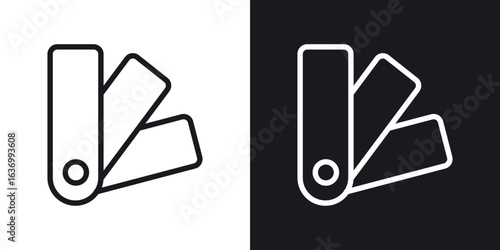 Swatchbook vector icon. Design graphic in outline style illustration.