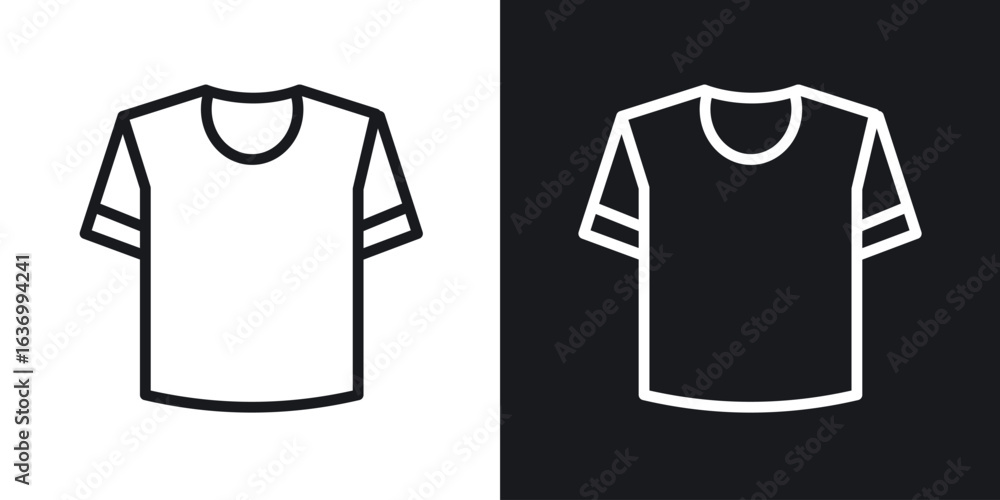 Naklejka premium Shirt vector icon. Design graphic in outline style illustration.