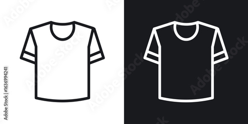 Shirt vector icon. Design graphic in outline style illustration.