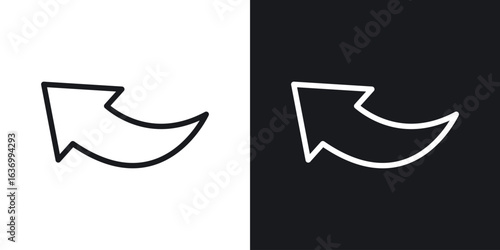 Send back vector icon. Design graphic in outline style illustration.