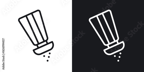 Salt shaker vector icon. Design graphic in outline style illustration.