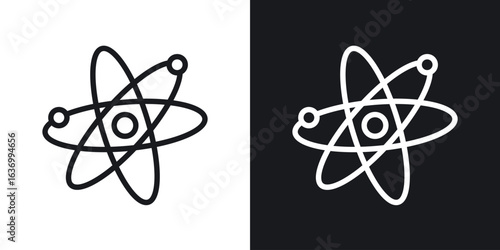 React vector icon. Design graphic in outline style illustration.