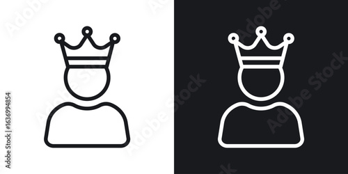Premium User vector icon. Design graphic in outline style illustration.