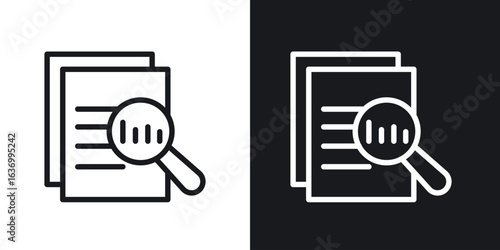 Overview vector icon. Design graphic in outline style illustration.