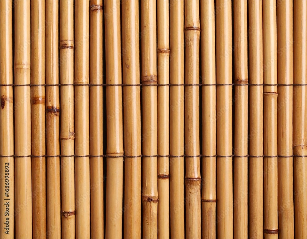 Naklejka premium Close-up bamboo fence