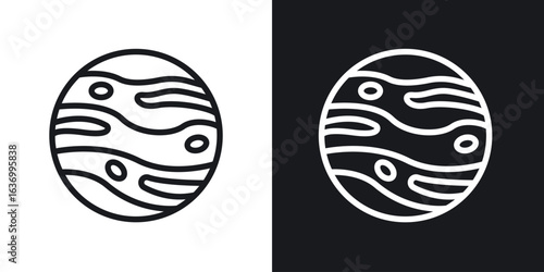 Mercury vector icon. Design graphic in outline style illustration.