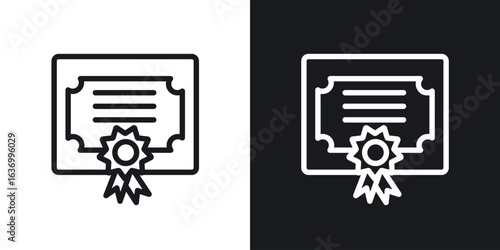 License vector icon. Design graphic in outline style illustration.