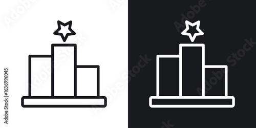 Leaderboard vector icon. Design graphic in outline style illustration.