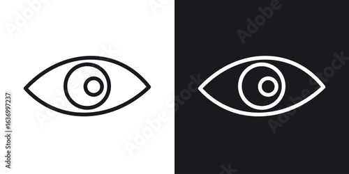 Eyes vector icon. Design graphic in outline style illustration.