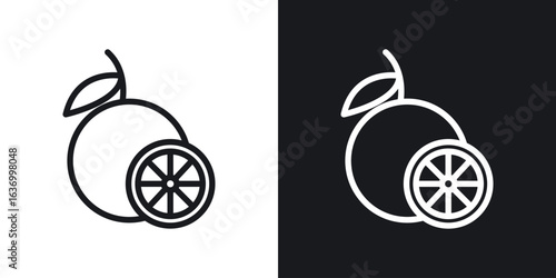 Citrus vector icon. Design graphic in outline style illustration.