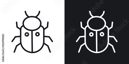 Bugs vector icon. Design graphic in outline style illustration.