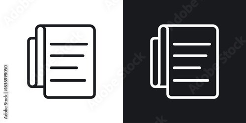 Bill vector icon. Design graphic in outline style illustration.