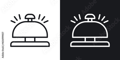 Bell concierge vector icon. Design graphic in outline style illustration.