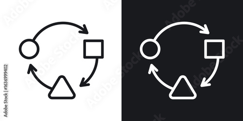 Adaptation vector icon. Design graphic in outline style illustration.