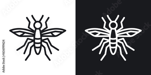Mosquito vector icon. Design graphic in outline style illustration.