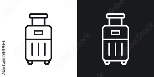 Luggage vector icon. Design graphic in outline style illustration.