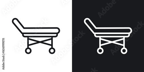 Stretcher vector icon. Design graphic in outline style illustration.