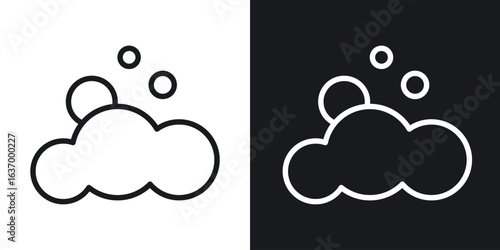 Foam vector icon. Design graphic in outline style illustration.