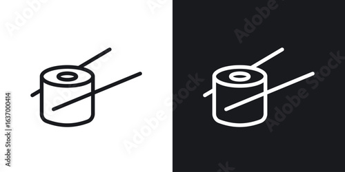 Sushi vector icon. Design graphic in outline style illustration.