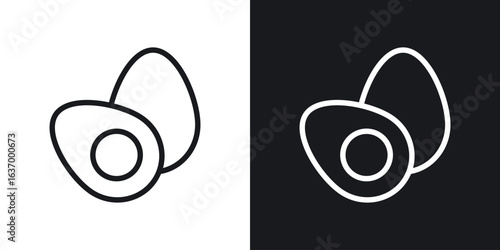 Egg vector icon. Design graphic in outline style illustration.