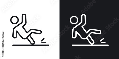 Accident vector icon. Design graphic in outline style illustration.