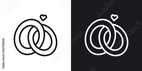 Ring vector icon. Design graphic in outline style illustration.